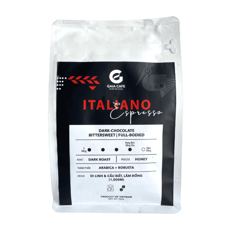 Cà Phê Nguyên Hạt Gaia ITALIANO Espresso – Cà Phê Rang Mộc Pha Máy – Túi 250g
