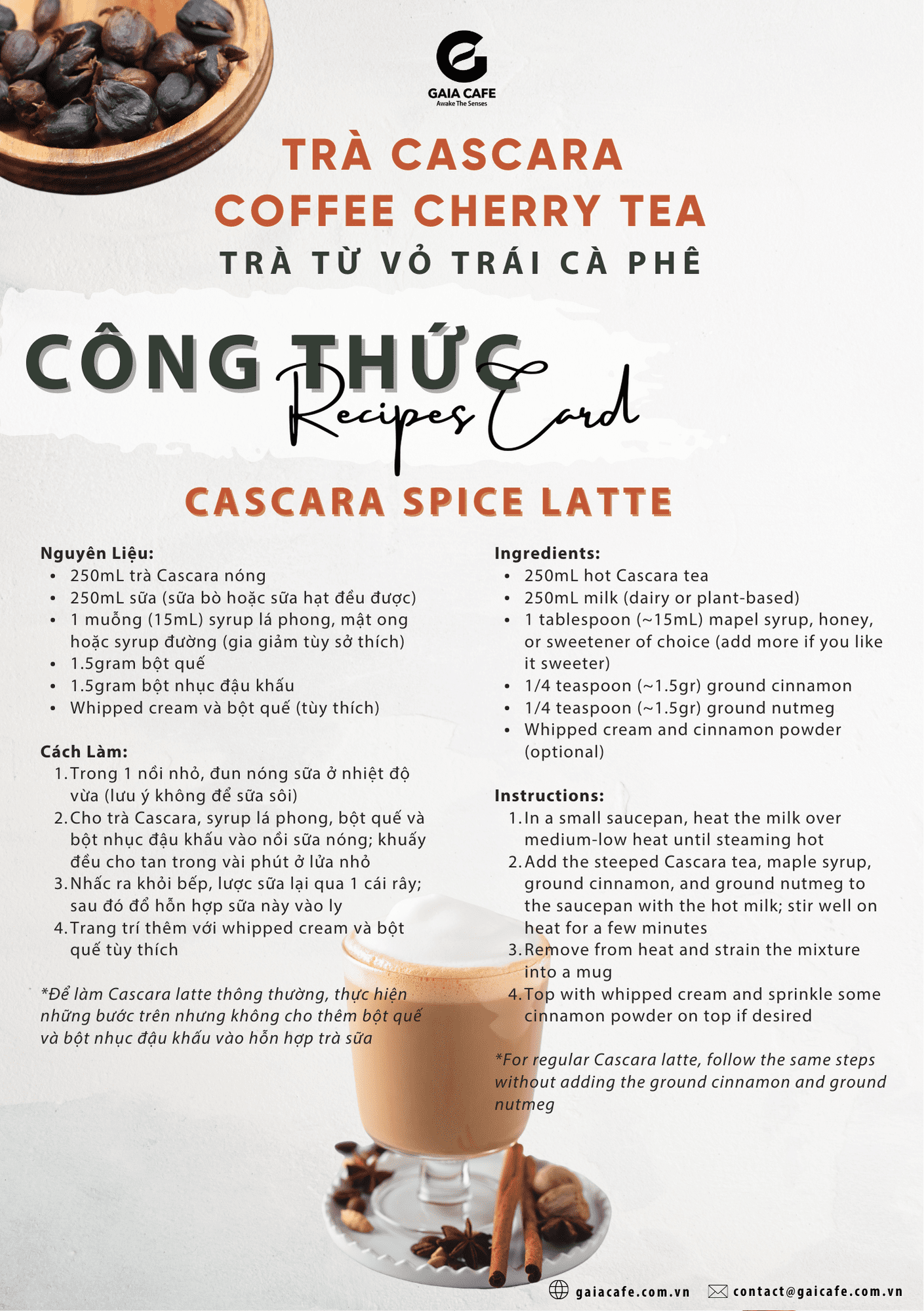 Cascara Tea Recipes – Gaia Cafe Vietnam