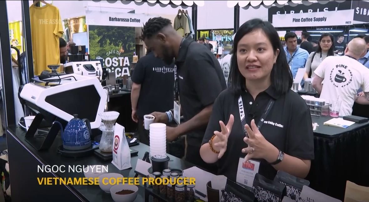An interview by Associated Press with a female Vietnamese coffee producer